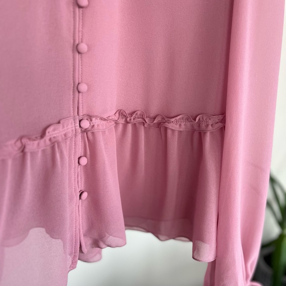 Aritzia Wilfred Rhyme Elegant Pink new Women's Formal Wedding Guest Blouse XXS - Picture 12 of 16